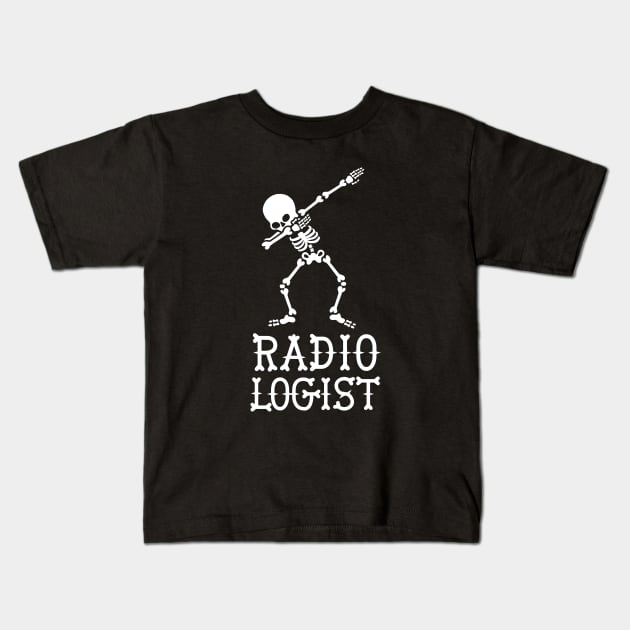 Dab dabbing skeleton radiologist Kids T-Shirt by LaundryFactory
